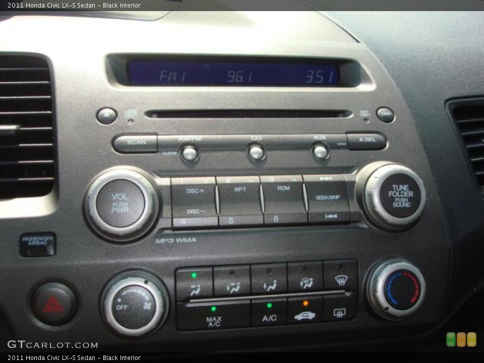 Black Interior Controls for the 2011 Honda Civic LX-S Sedan #48154625