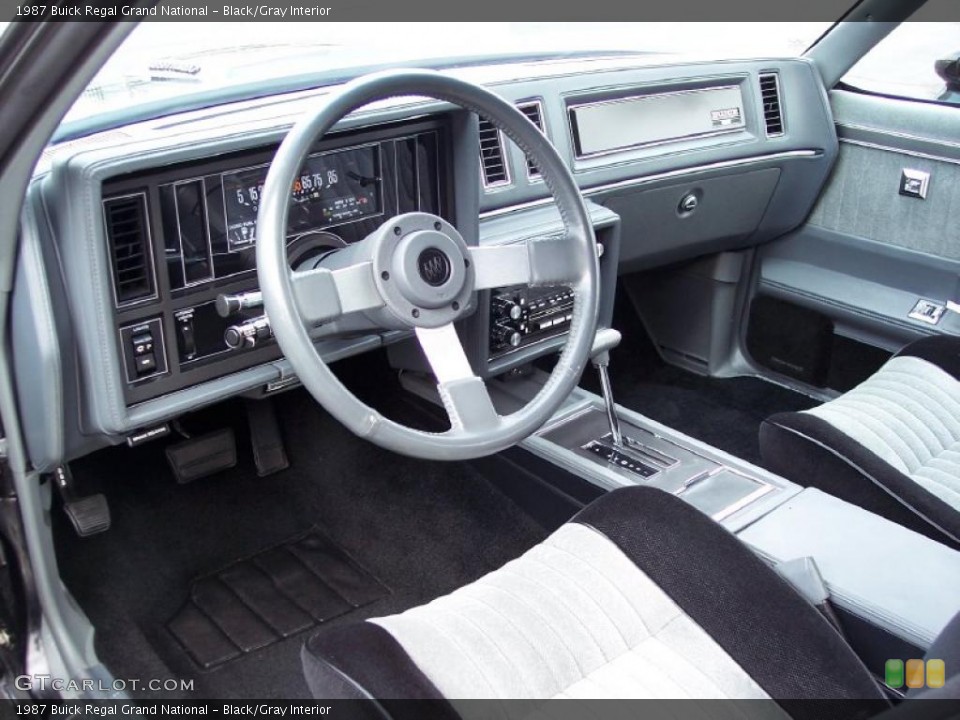Black/Gray Interior Prime Interior for the 1987 Buick Regal Grand National #48154937