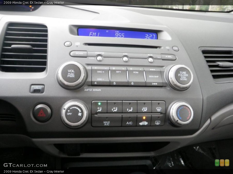 Gray Interior Controls for the 2009 Honda Civic EX Sedan #48164015