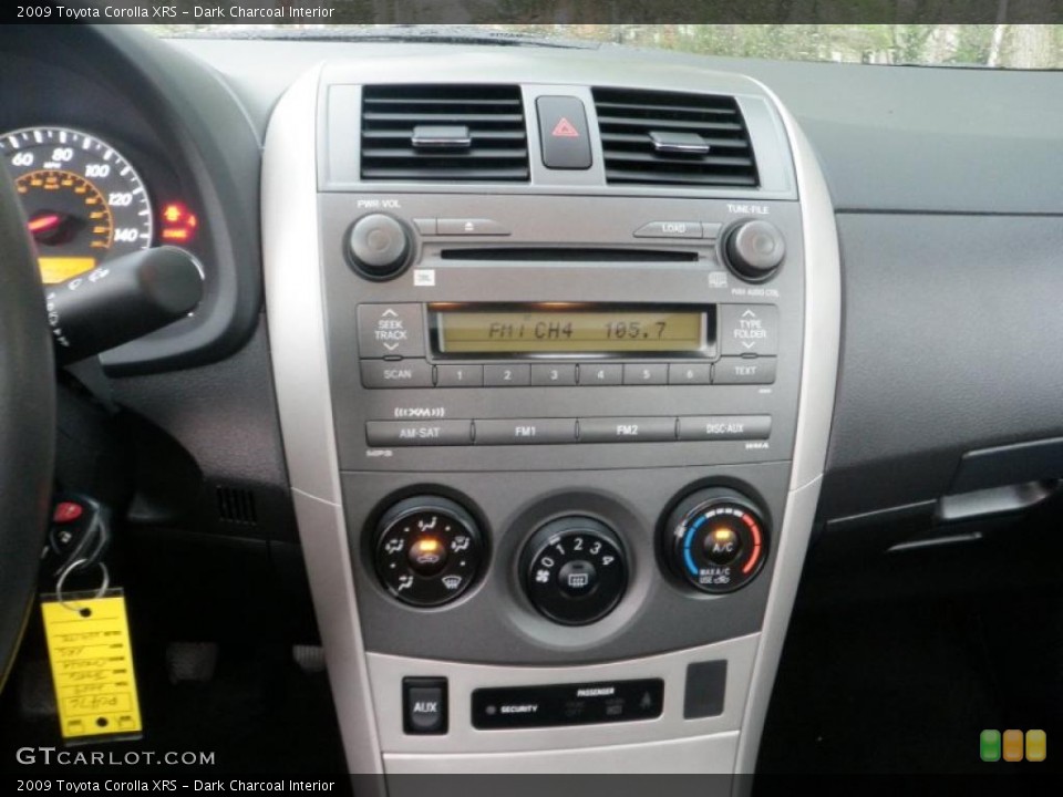 Dark Charcoal Interior Controls for the 2009 Toyota Corolla XRS #48164690