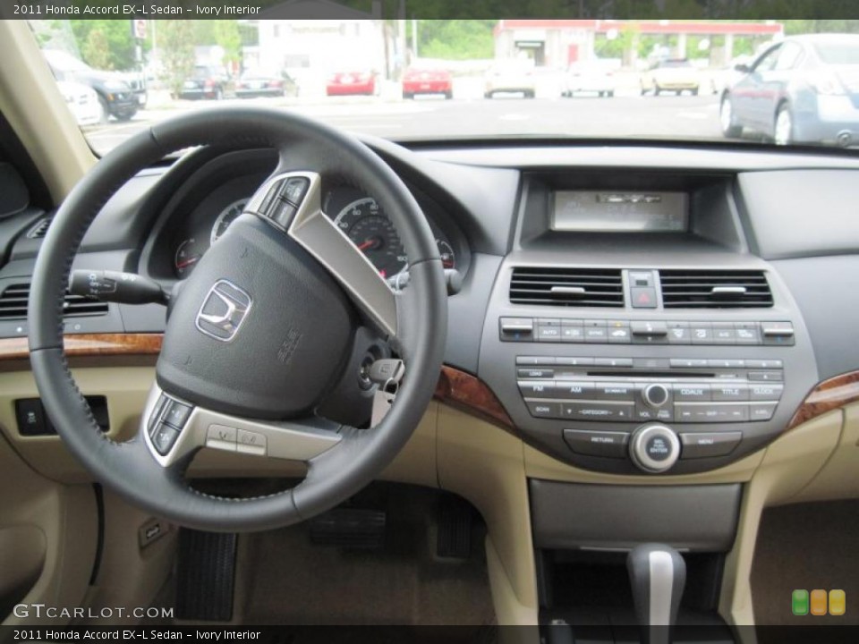 Ivory Interior Steering Wheel for the 2011 Honda Accord EX-L Sedan #48166070