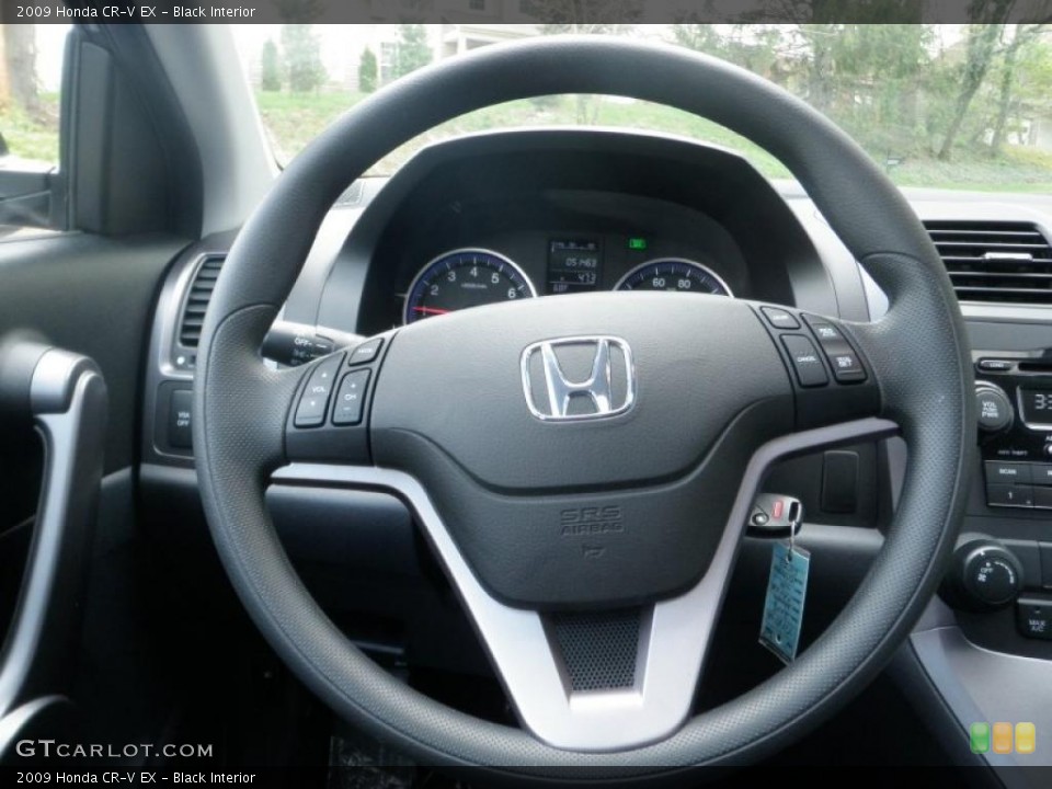 Black Interior Steering Wheel for the 2009 Honda CR-V EX #48166436