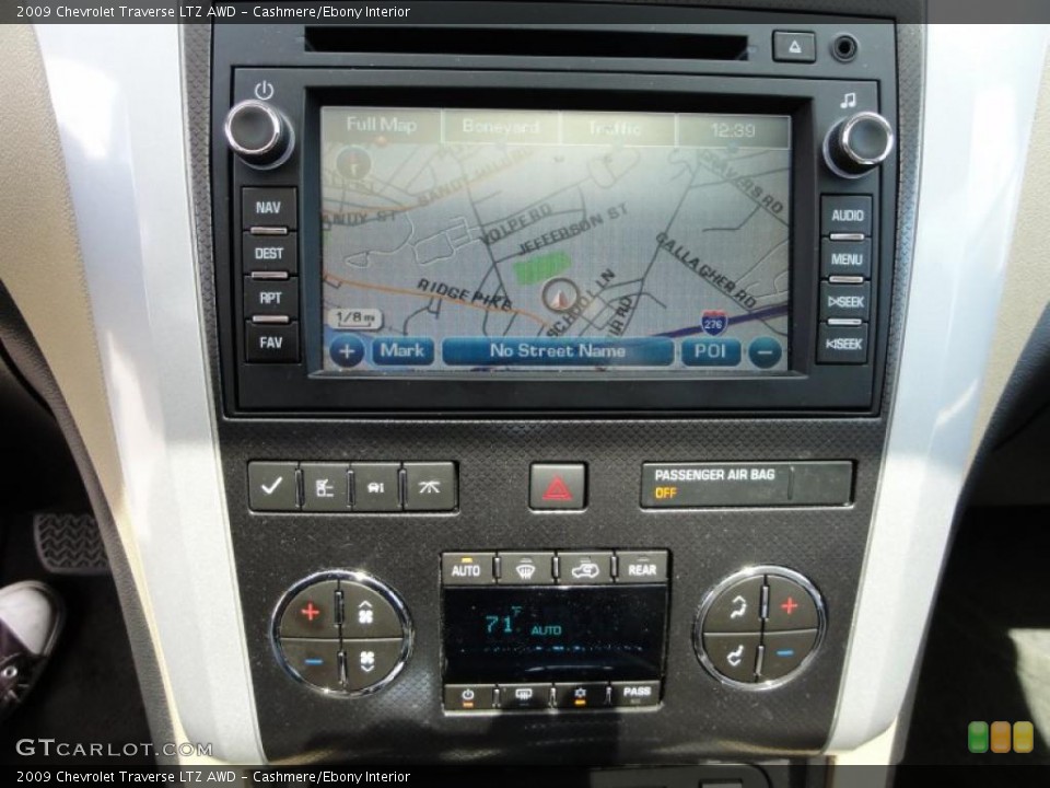 Cashmere/Ebony Interior Navigation for the 2009 Chevrolet Traverse LTZ AWD #48171431