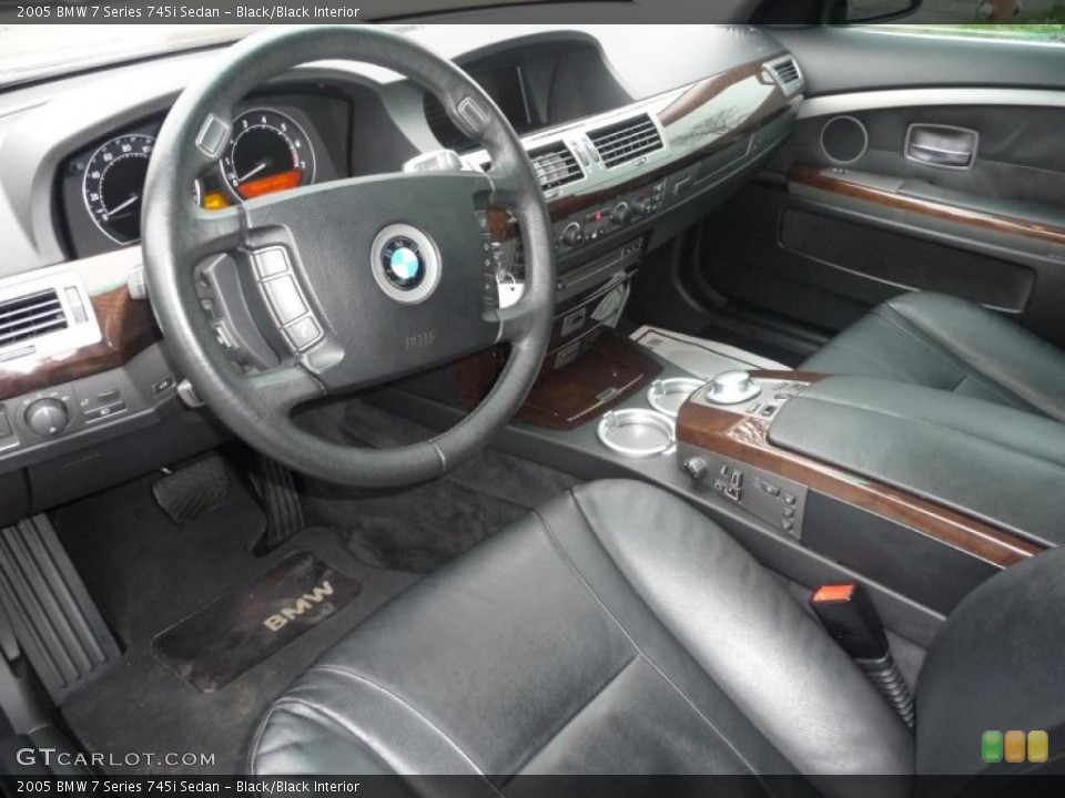 Black/Black Interior Prime Interior for the 2005 BMW 7 Series 745i Sedan #48171716