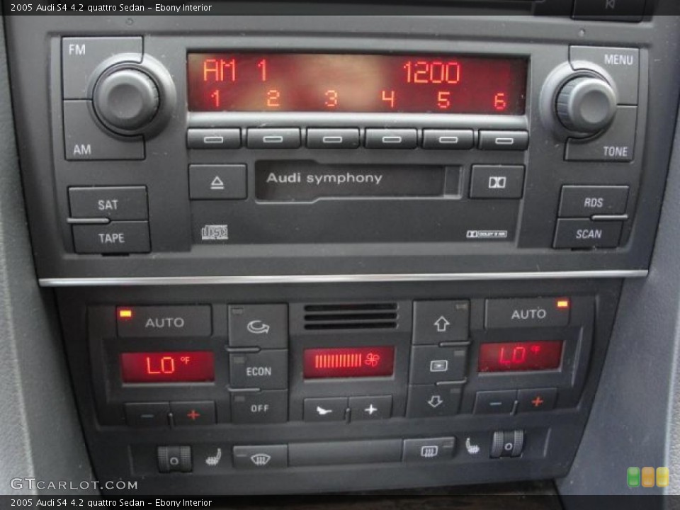 Ebony Interior Controls for the 2005 Audi S4 4.2 quattro Sedan #48175160