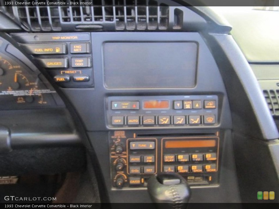 Black Interior Controls for the 1993 Chevrolet Corvette Convertible #48182114
