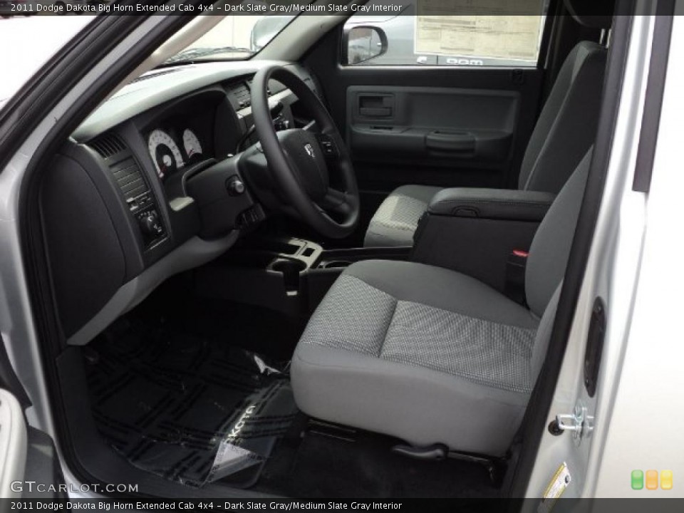 Dark Slate Gray/Medium Slate Gray Interior Photo for the 2011 Dodge Dakota Big Horn Extended Cab 4x4 #48185219