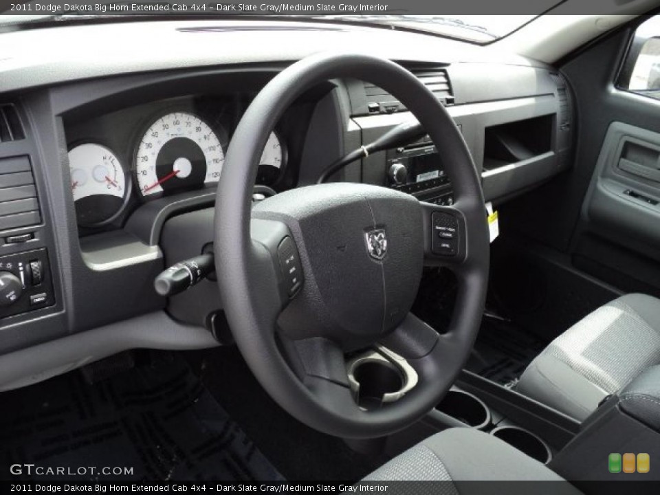 Dark Slate Gray/Medium Slate Gray Interior Photo for the 2011 Dodge Dakota Big Horn Extended Cab 4x4 #48185265
