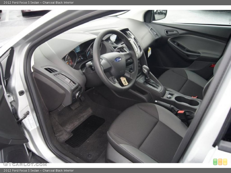 Charcoal Black Interior Prime Interior for the 2012 Ford Focus S Sedan #48187066
