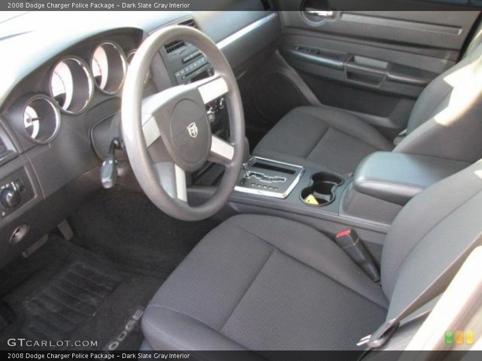 Dark Slate Gray Interior Prime Interior for the 2008 Dodge Charger Police Package #48187726