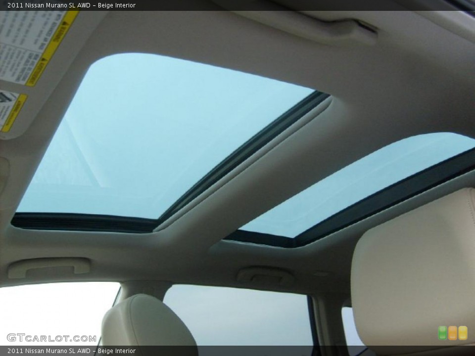 Beige Interior Sunroof for the 2011 Nissan Murano SL AWD #48189394