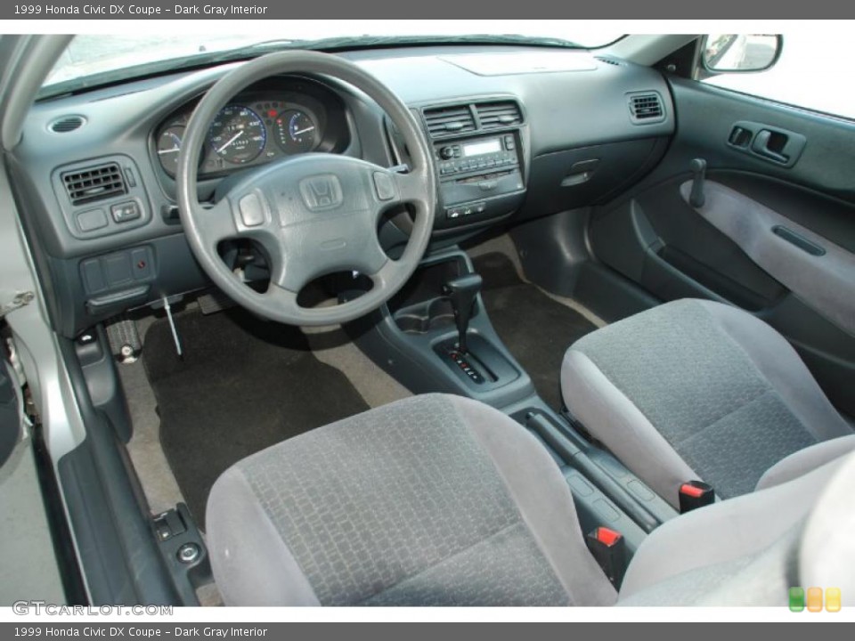 Dark Gray Interior Prime Interior for the 1999 Honda Civic DX Coupe #48190372
