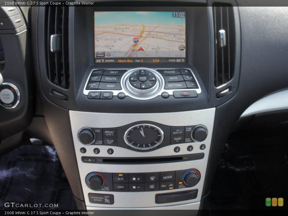 Graphite Interior Controls for the 2008 Infiniti G 37 S Sport Coupe #48190543