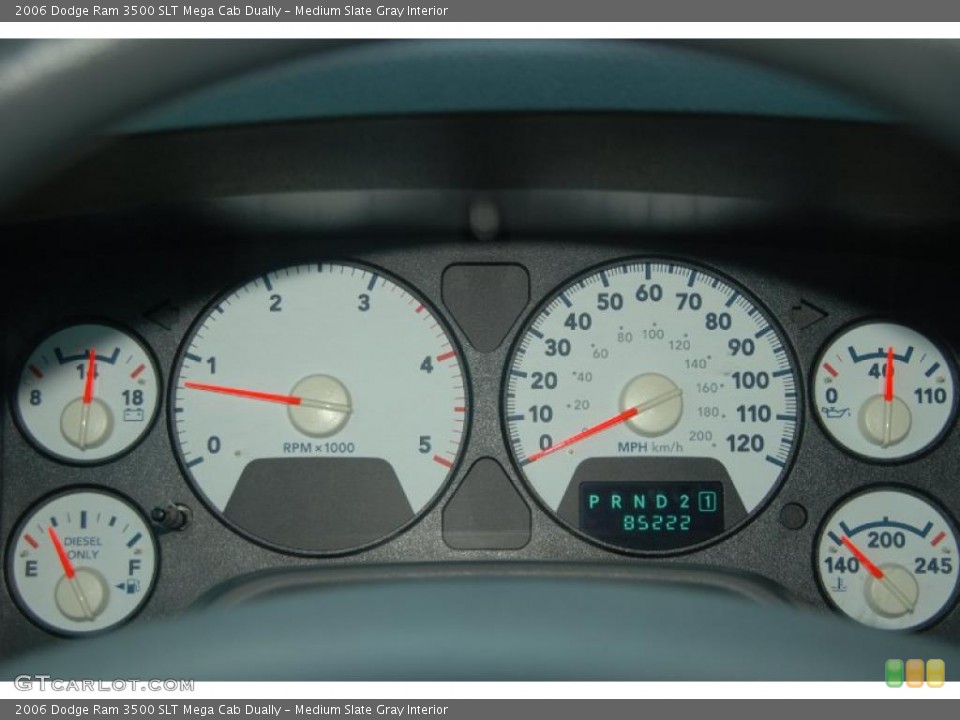 Medium Slate Gray Interior Gauges for the 2006 Dodge Ram 3500 SLT Mega Cab Dually #48190732