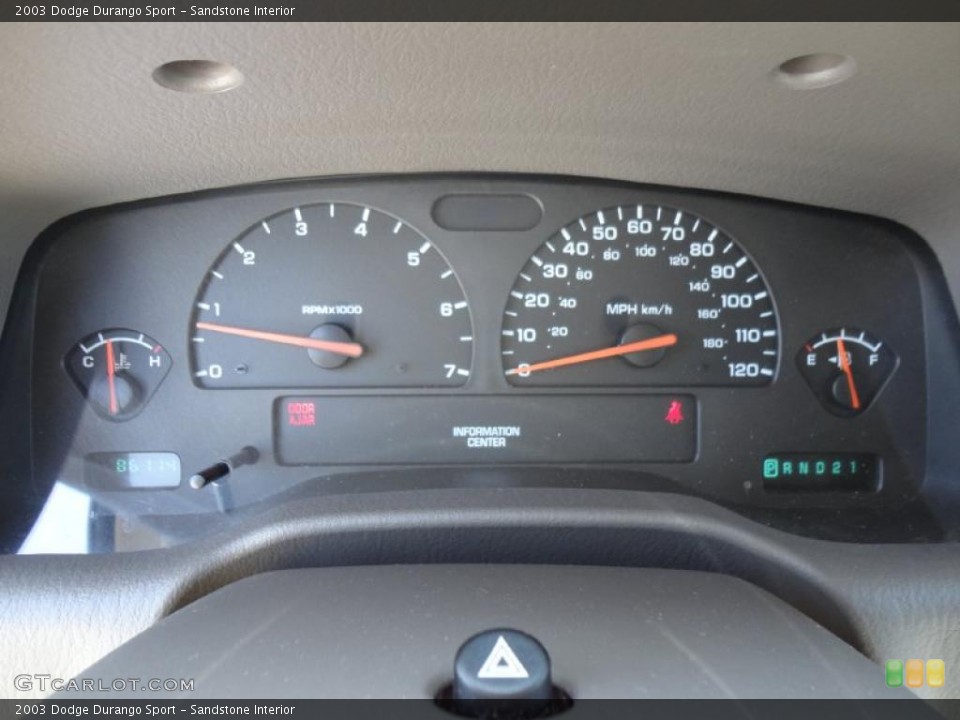 Sandstone Interior Gauges for the 2003 Dodge Durango Sport #48190855