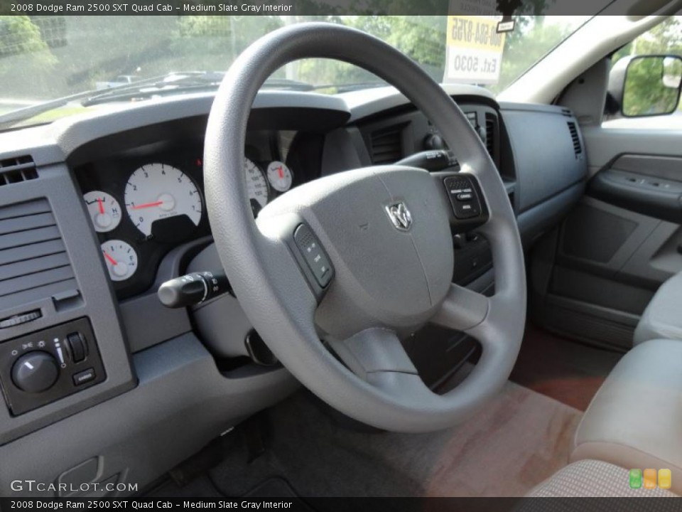 Medium Slate Gray Interior Steering Wheel for the 2008 Dodge Ram 2500 SXT Quad Cab #48191308