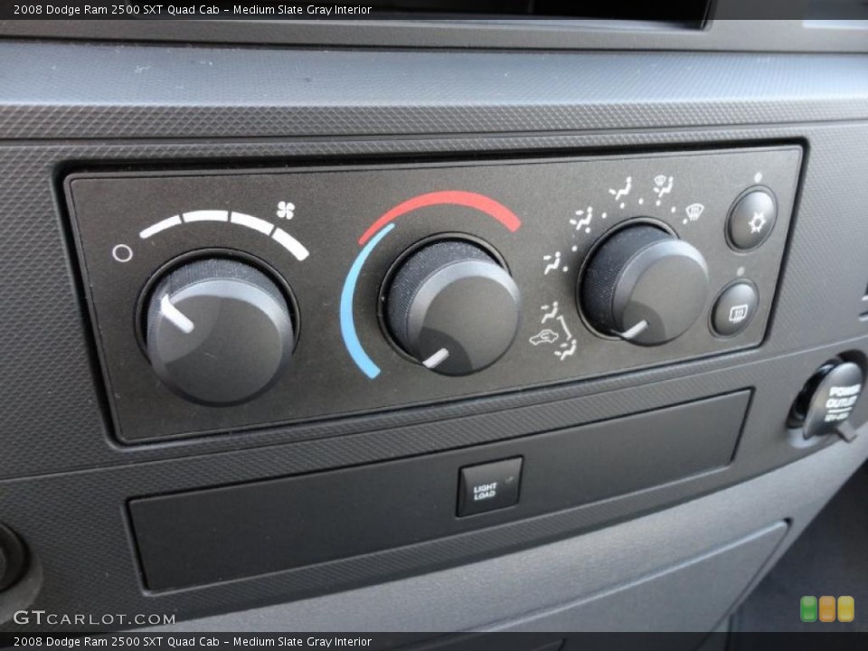 Medium Slate Gray Interior Controls for the 2008 Dodge Ram 2500 SXT Quad Cab #48191540