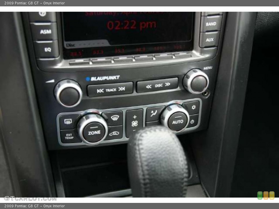 Onyx Interior Controls for the 2009 Pontiac G8 GT #48191726