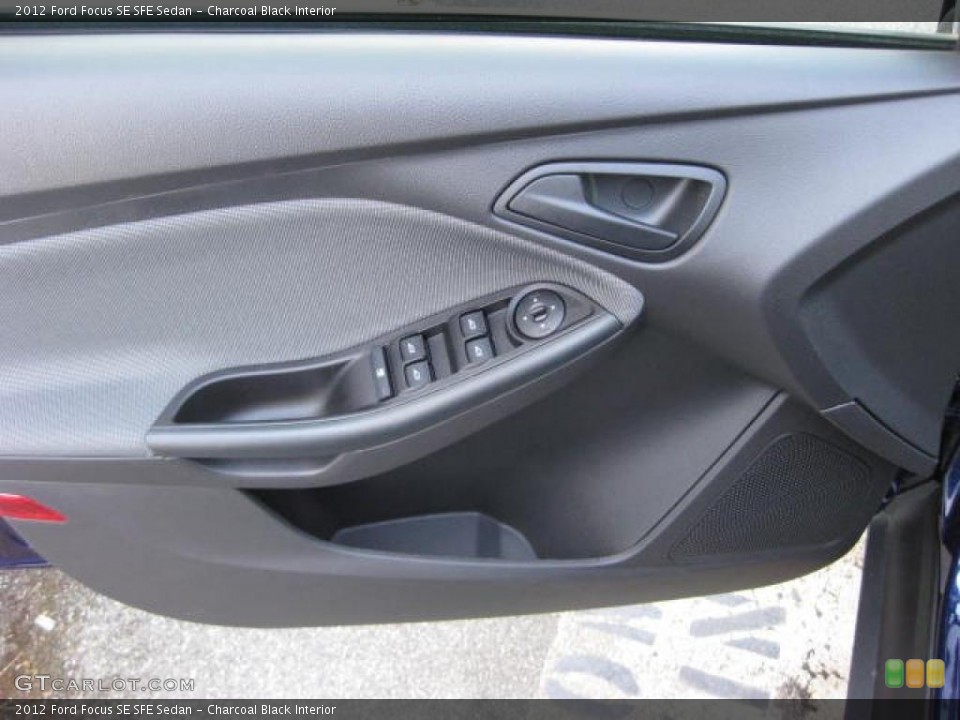Charcoal Black Interior Door Panel for the 2012 Ford Focus SE SFE Sedan #48192482