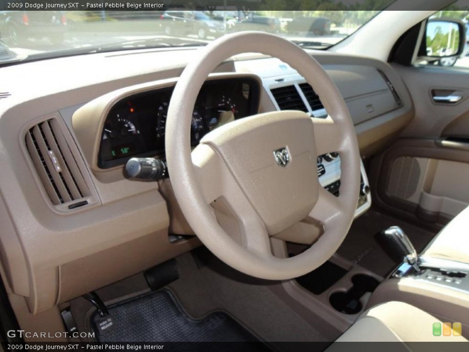 Pastel Pebble Beige Interior Steering Wheel for the 2009 Dodge Journey SXT #48193121