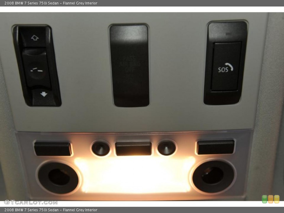 Flannel Grey Interior Controls for the 2008 BMW 7 Series 750i Sedan #48194815