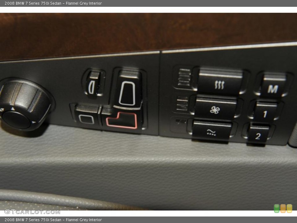Flannel Grey Interior Controls for the 2008 BMW 7 Series 750i Sedan #48194995