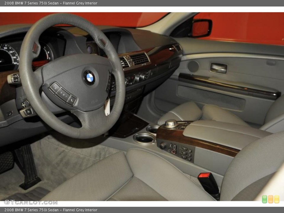 Flannel Grey Interior Photo for the 2008 BMW 7 Series 750i Sedan #48195037