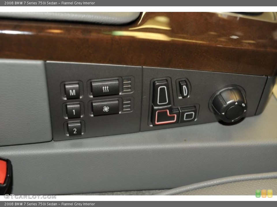Flannel Grey Interior Controls for the 2008 BMW 7 Series 750i Sedan #48195244