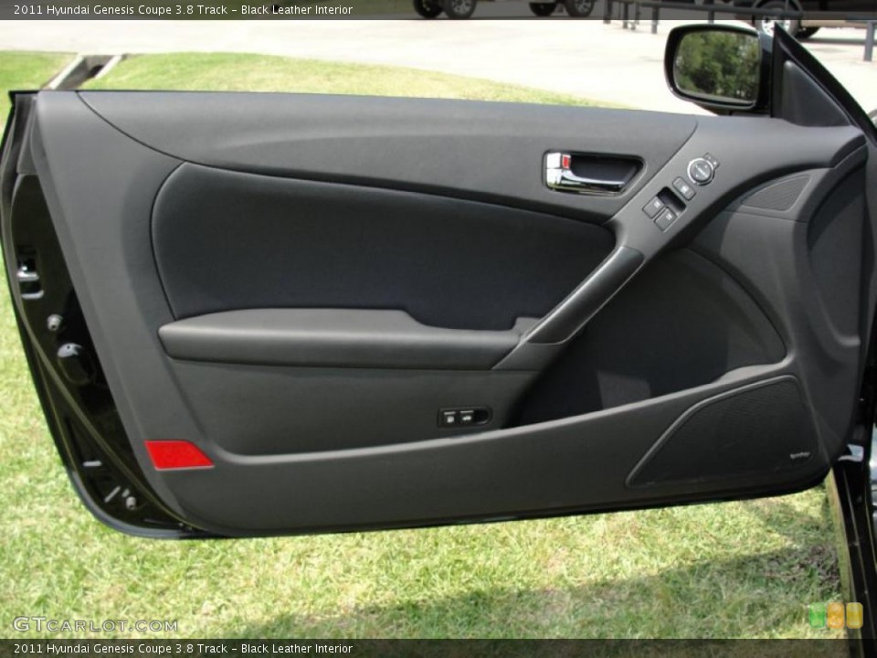 Black Leather Interior Door Panel for the 2011 Hyundai Genesis Coupe 3.8 Track #48197494