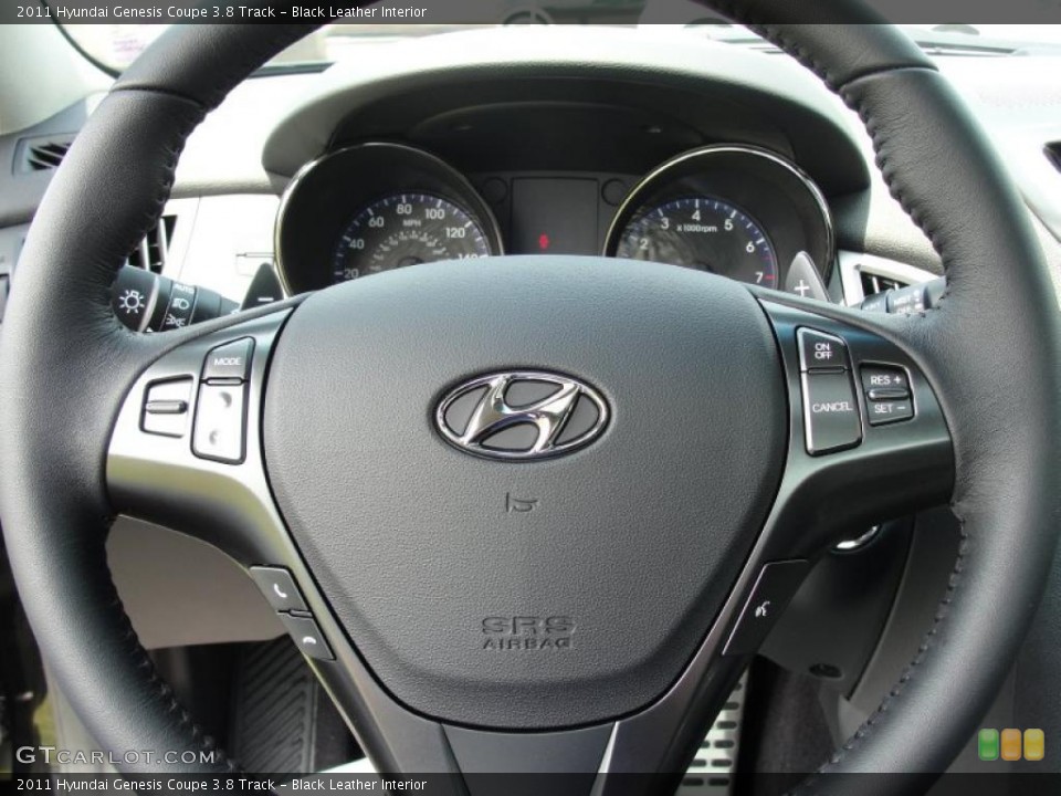 Black Leather Interior Steering Wheel for the 2011 Hyundai Genesis Coupe 3.8 Track #48197683