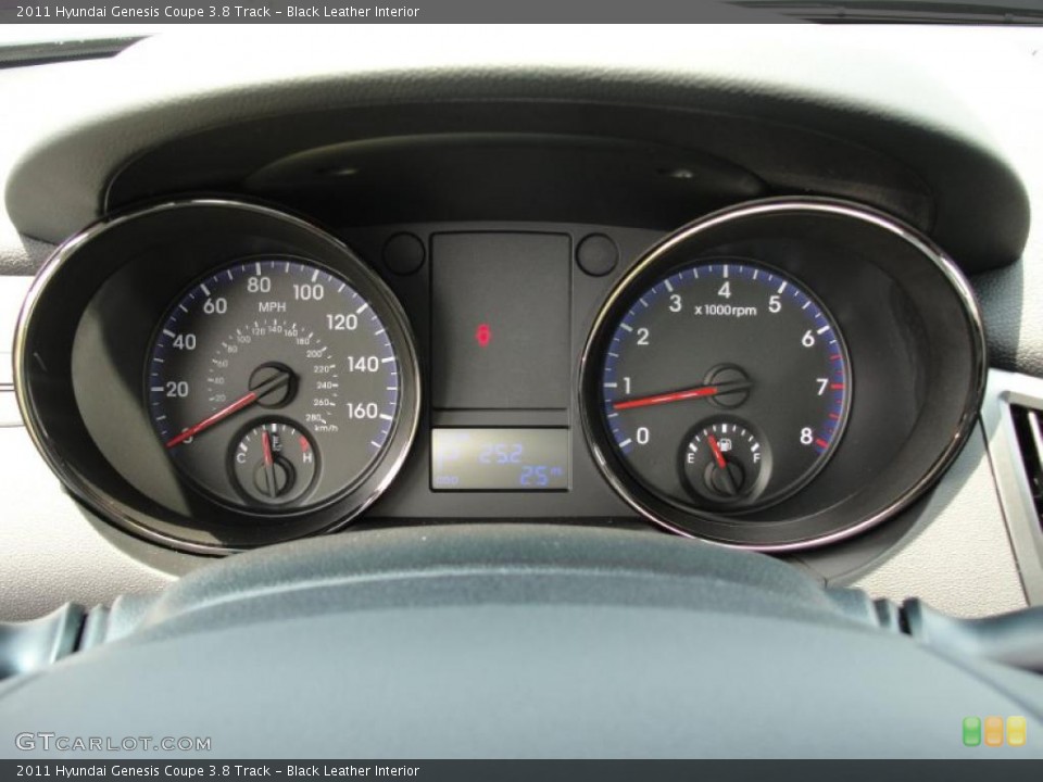 Black Leather Interior Gauges for the 2011 Hyundai Genesis Coupe 3.8 Track #48197701