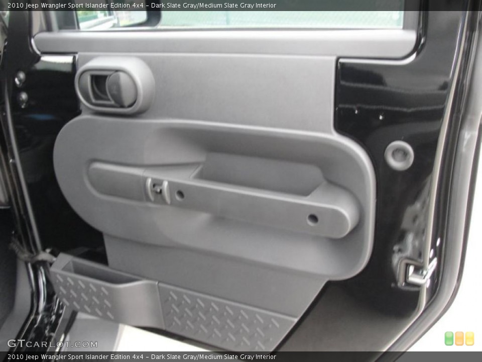 Dark Slate Gray/Medium Slate Gray Interior Door Panel for the 2010 Jeep Wrangler Sport Islander Edition 4x4 #48200488