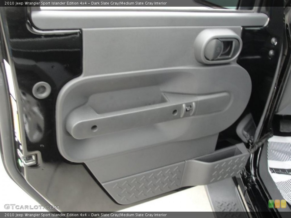 Dark Slate Gray/Medium Slate Gray Interior Door Panel for the 2010 Jeep Wrangler Sport Islander Edition 4x4 #48200626