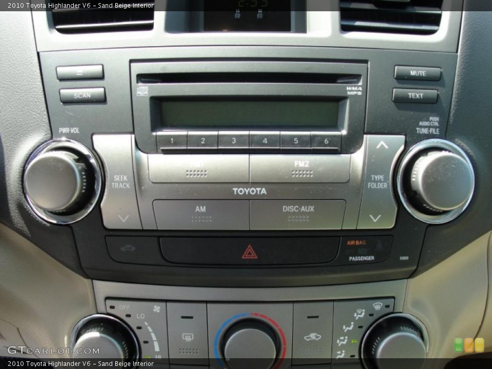 Sand Beige Interior Controls for the 2010 Toyota Highlander V6 #48201493