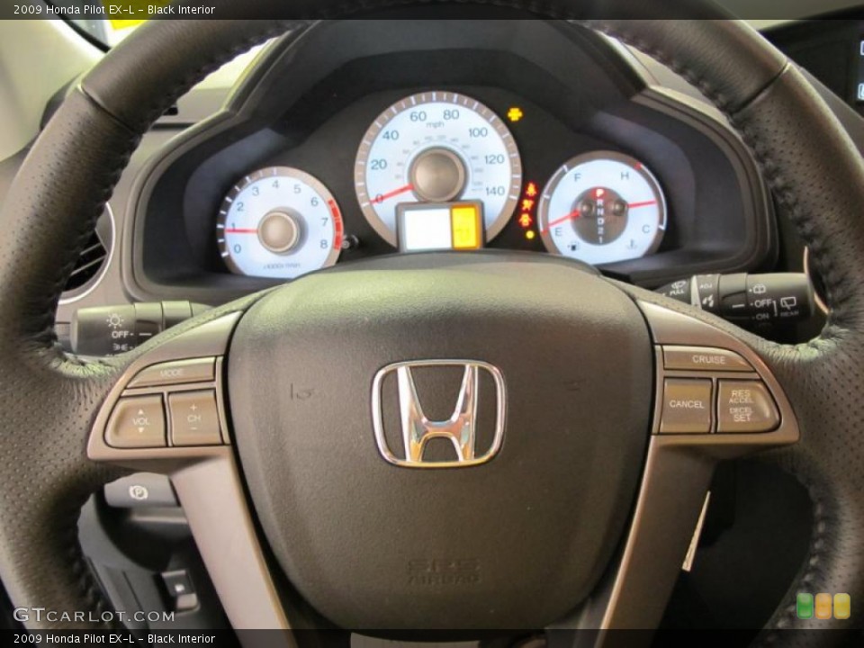 Black Interior Steering Wheel for the 2009 Honda Pilot EX-L #48202108