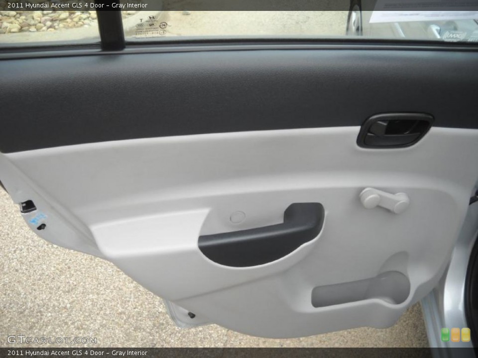Gray Interior Door Panel for the 2011 Hyundai Accent GLS 4 Door #48202846
