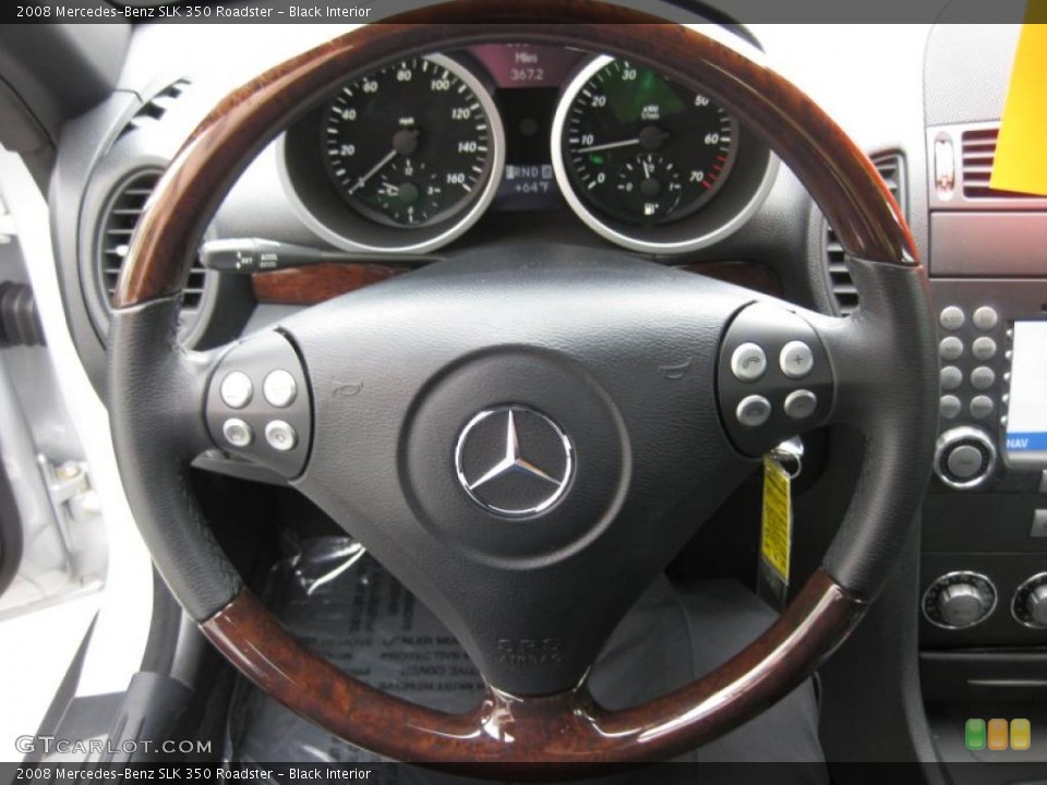 Black Interior Steering Wheel for the 2008 Mercedes-Benz SLK 350 Roadster #48204034