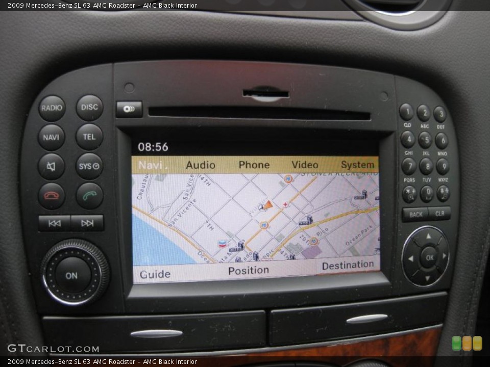 AMG Black Interior Navigation for the 2009 Mercedes-Benz SL 63 AMG Roadster #48204313