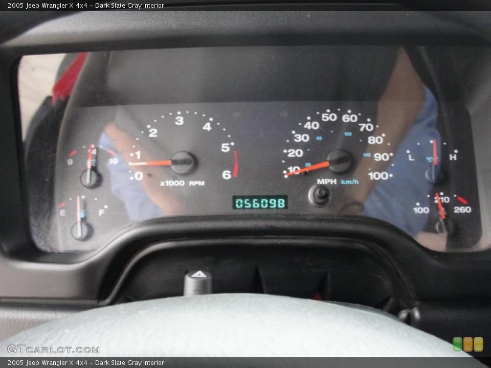 Dark Slate Gray Interior Gauges for the 2005 Jeep Wrangler X 4x4 #48204889