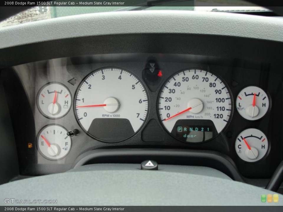 Medium Slate Gray Interior Gauges for the 2008 Dodge Ram 1500 SLT Regular Cab #48206059