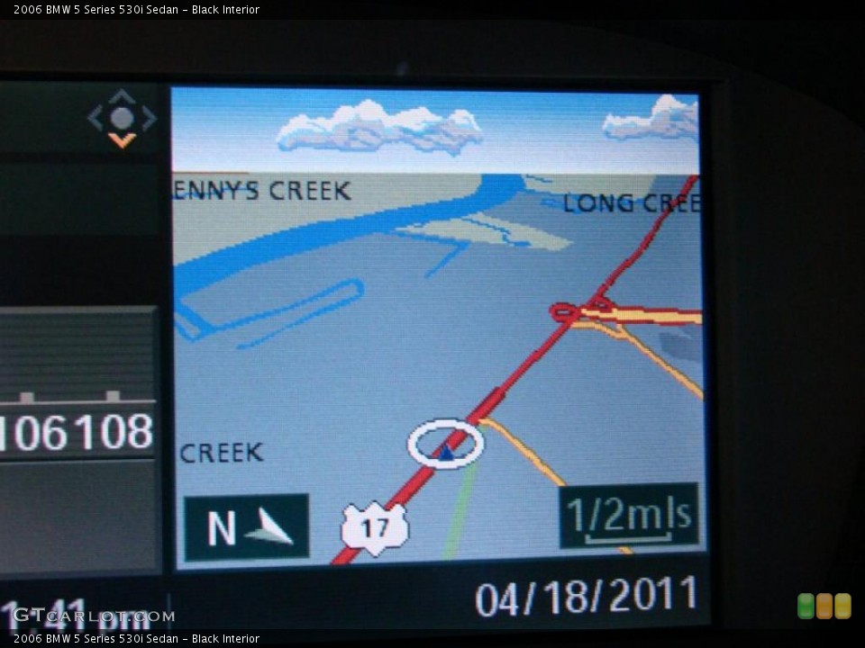 Black Interior Navigation for the 2006 BMW 5 Series 530i Sedan #48209260