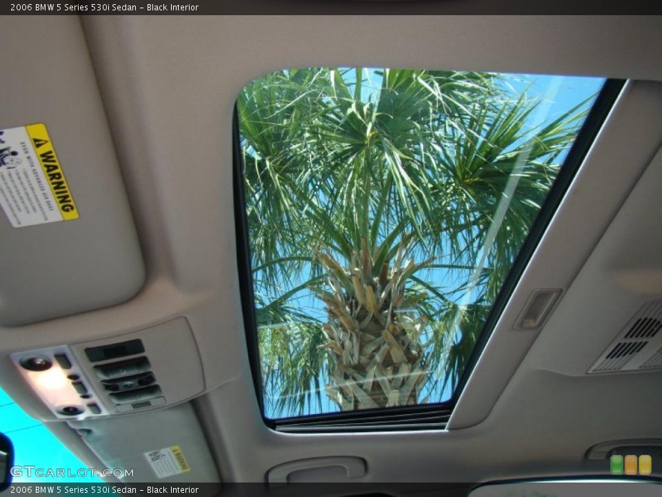 Black Interior Sunroof for the 2006 BMW 5 Series 530i Sedan #48209434