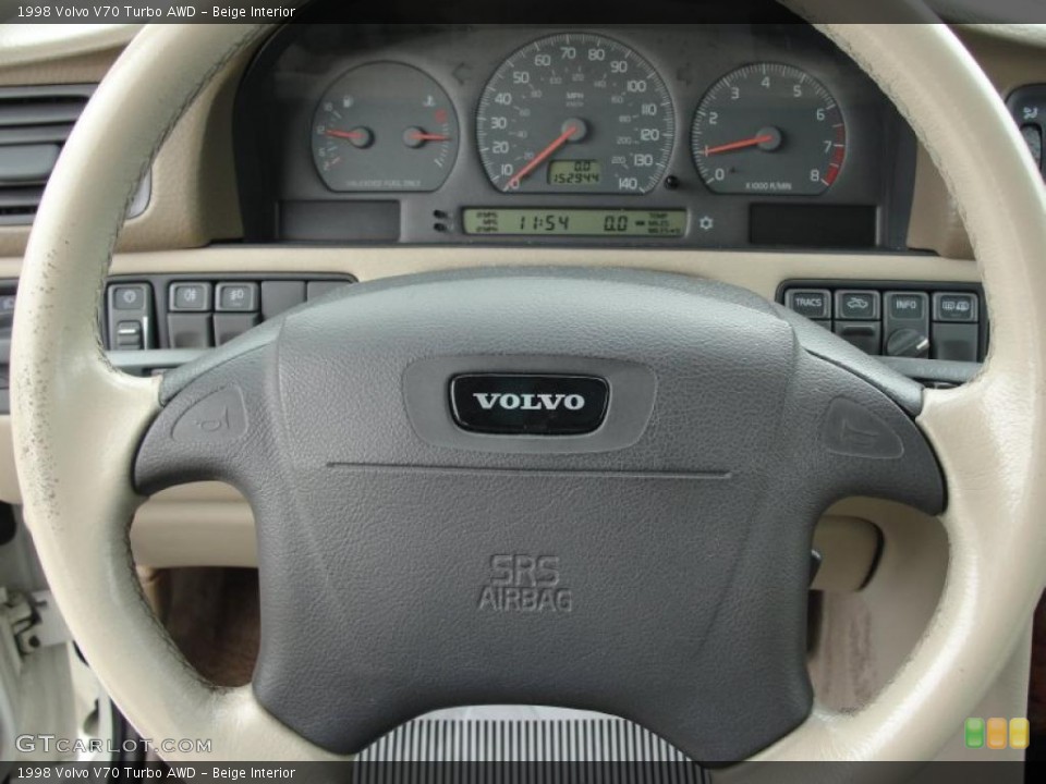 Beige Interior Steering Wheel for the 1998 Volvo V70 Turbo AWD #48209695