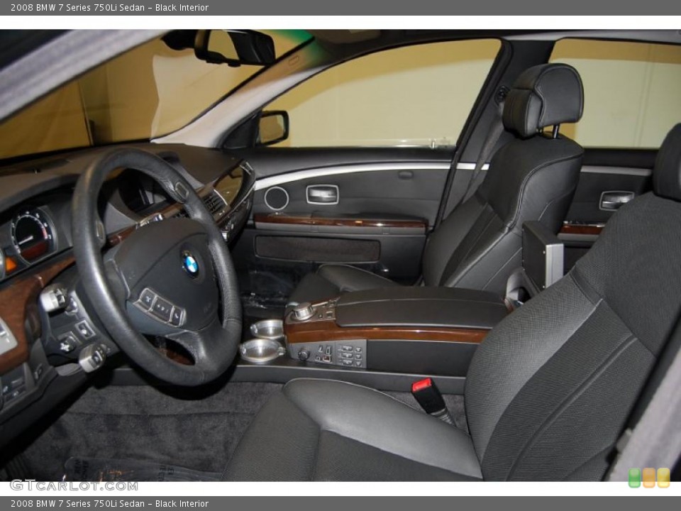Black Interior Photo for the 2008 BMW 7 Series 750Li Sedan #48210034