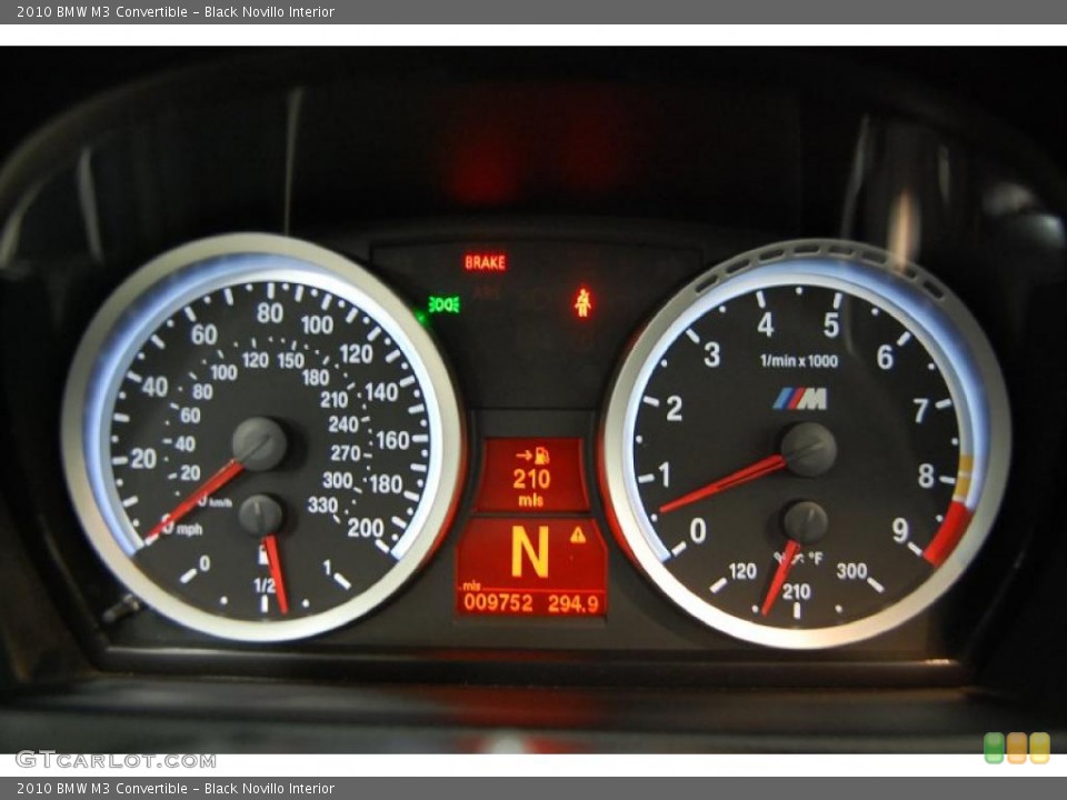 Black Novillo Interior Gauges for the 2010 BMW M3 Convertible #48212695