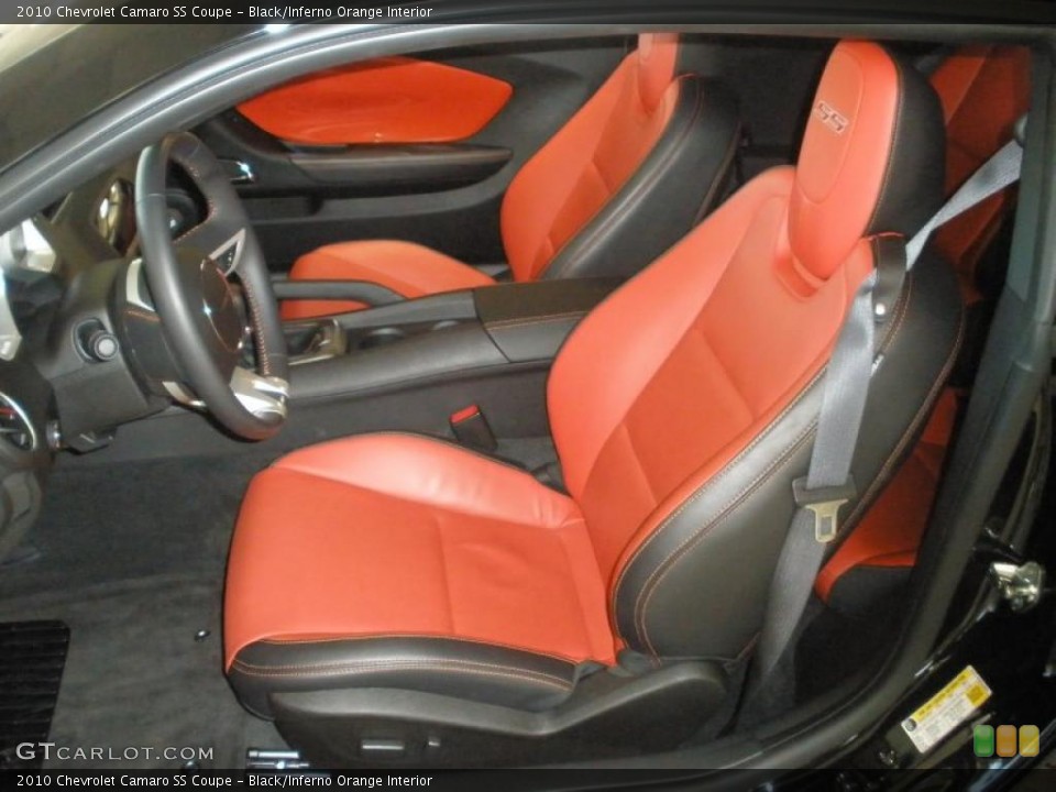 Black/Inferno Orange Interior Photo for the 2010 Chevrolet Camaro SS Coupe #48212785