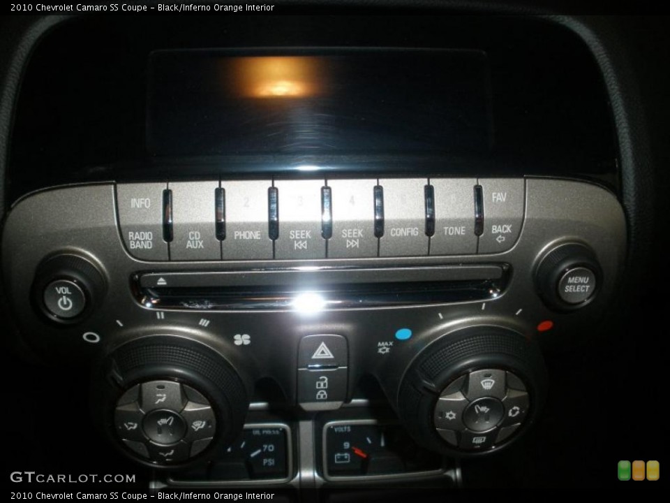 Black/Inferno Orange Interior Controls for the 2010 Chevrolet Camaro SS Coupe #48212890
