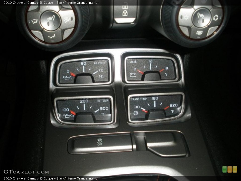 Black/Inferno Orange Interior Gauges for the 2010 Chevrolet Camaro SS Coupe #48212905