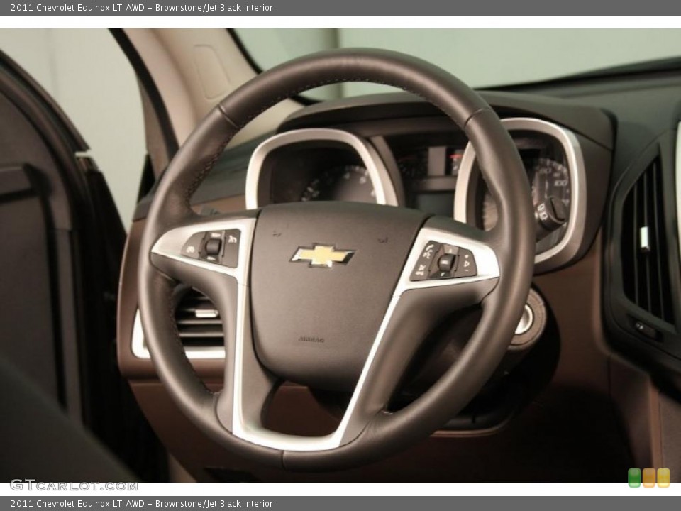 Brownstone/Jet Black Interior Steering Wheel for the 2011 Chevrolet Equinox LT AWD #48216613