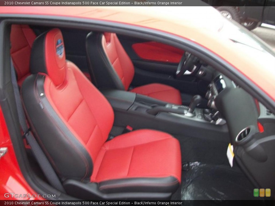 Black/Inferno Orange Interior Photo for the 2010 Chevrolet Camaro SS Coupe Indianapolis 500 Pace Car Special Edition #48217804